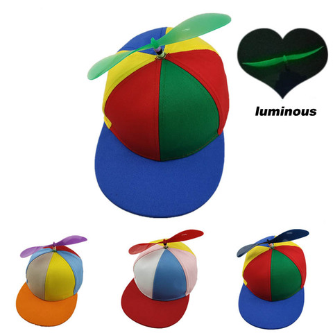 Funny Helicopter Propeller Baseball Caps Colorful Patchwork Cap Sun Children Boys Girls Snapback Hat ► Photo 1/6