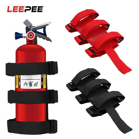 LEEPEE Adjustable Fire Extinguisher Holder Car Fire Extinguisher Mount Strap Car Roll Bar Fixed for Jeep Wrangler TJ JK JL 97-18 ► Photo 1/6