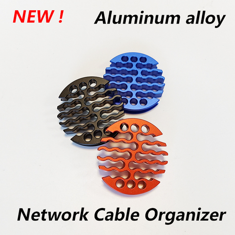 30holes network cable organizer aluminum alloy management cable comb router network cabinet machine room for category 5/6 cable ► Photo 1/6