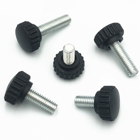 5pcs/lot  m3 m4 m5 m6 knurled Nylon Round Plastic Head Handle Thumb Screw Bakelite Bolt Black Bakelite hand screw ► Photo 1/1