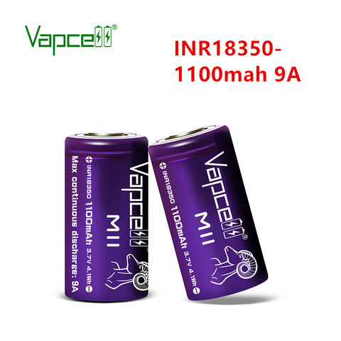 Original Vapcell new version 18350 M11 1100mah 9a mooch / HKJ test 3.7V INR18350 lithium Battery for flashlight batteries ► Photo 1/6