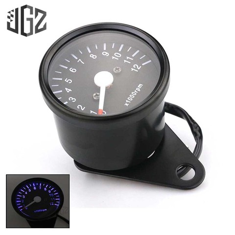 Universal Motorcycle 1000RPM Tachometer LED Light Screen 12V Meter Gauge Speedometer Odometer for Honda Yamaha Suzuki Ducati BMW ► Photo 1/6