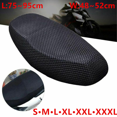 Motorcycle Seat Cushion Cover S/M/L/XL/XXL/XXXL Net 3D Mesh Protector Insulation Cushion Cover Electric Bike Universal ► Photo 1/6