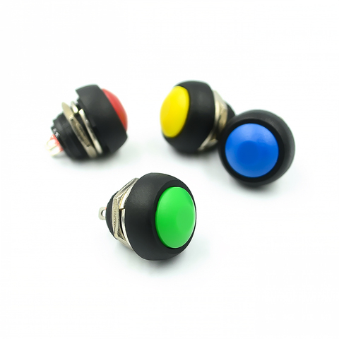 10PCS/LOT 12mm Waterproof Momentary Push button Switch OFF-(ON) Self Return ► Photo 1/5