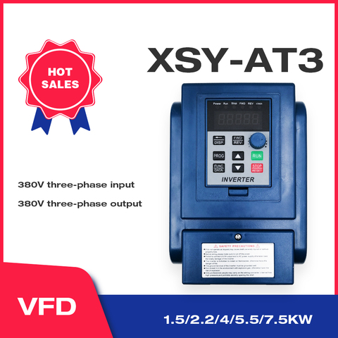 VFD 380V 4KW AC 380V 1.5kW/2.2KW/4KW/5.5KW/7.5KW  Variable Frequency Drive 3 Phase Speed Controller Inverter Motor VFD Inverter ► Photo 1/6