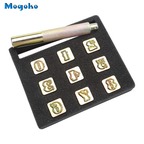 Mogoko 13mm Printing Punch Tool Saddle Making Tools Leather Craft Carving Embossing Stamp DIY Handmade Art Working Numbers 0-8 ► Photo 1/6