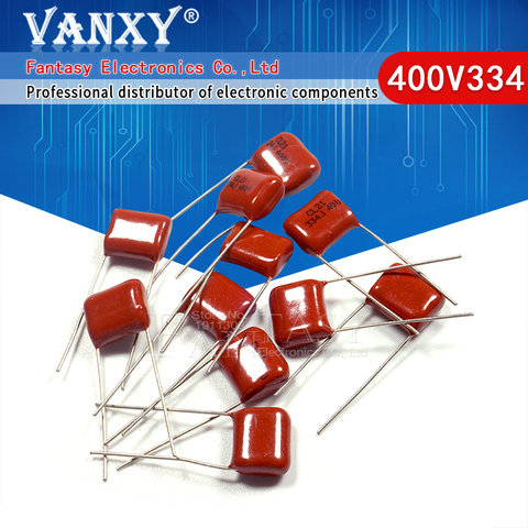 10PCS 400V334J 0.33UF Pitch 10mm 400V 330NF 334 CBB Polypropylene film capacitor ► Photo 1/6