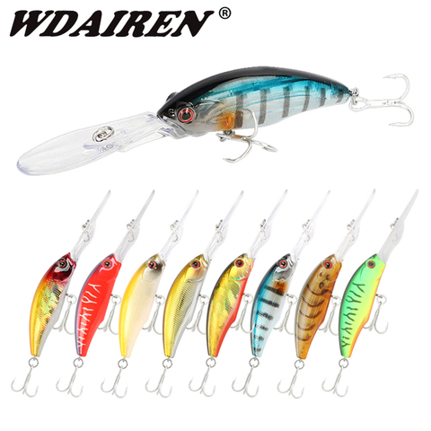WDAIREN deep diving Minnow fishing lures 9.5cm 8g lifelike fish swing hard bait high quality noise lure japan fishing tackle ► Photo 1/6