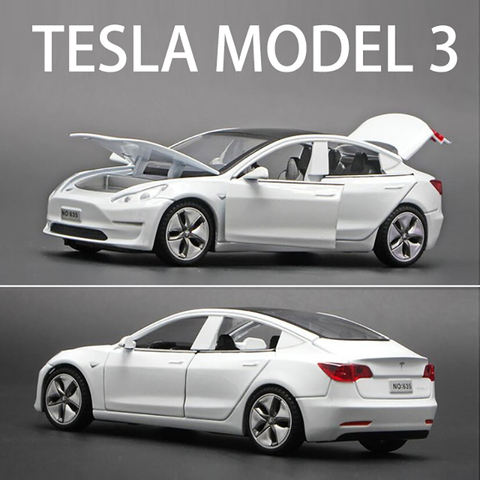 2022 New Tesla MODEL 3 1:32 Alloy Car Model Diecasts & Toy Vehicles Toy Cars Tesla Model X  Model S kids toy For Children Gifts ► Photo 1/6