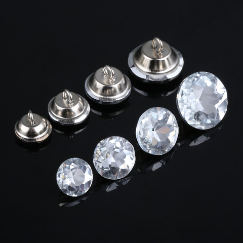 10Pcs 14/16/18/22mm Diamond Crystal Glass Upholstery Buttons Decorative Nails Tacks Studs for Craft Sofa Wall Furniture Parts ► Photo 1/6