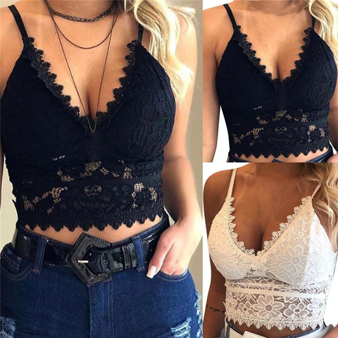 Hot sale wireless lace ladies sexy bra ladies plus size wireless bra sexy underwear V-neck underwear bra ► Photo 1/3