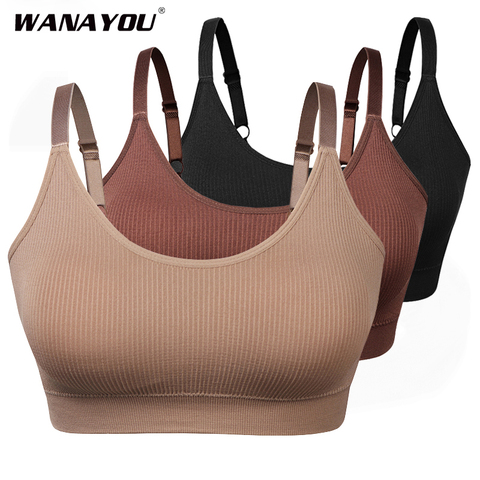 Breathable Padded Sport Bras, Women Wirefree Adjustable Fitness Top Sport Brassiere, Push Up Seamless Running Yoga Bras ► Photo 1/6