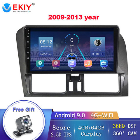 EKIY 36EQ DSP For Volvo XC60 2009-2017 Android 9.0 Car Radio Multimedia Screen Navigation GPS Stereo Carplay no 2 Din DVD Player ► Photo 1/6