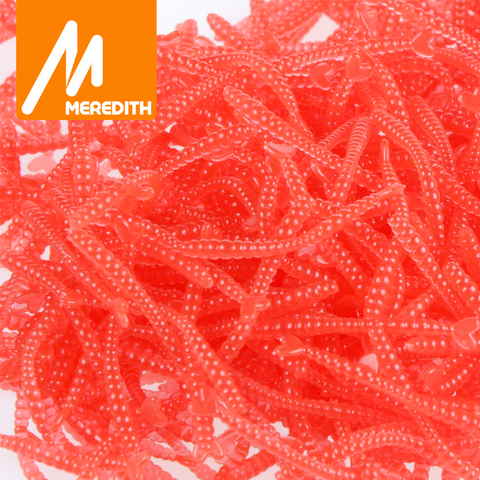 Meredith 200pcs Smell Red Worm Lures 2cm Hot-selling  Soft Bait Carp Fishing Lure Set Artificial Fishing Tackle JXC01-2 ► Photo 1/6