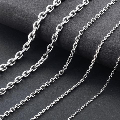 Stainless Steel Silver Chain 1.6mm / 2.4mm / 3mm / 4mm / 5mm Fashion Men And Women New Stainless Steel Jewelry ► Photo 1/4