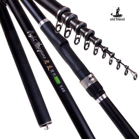 2022 Portable  Rock 2.4m 3.6m 4.5m 5.4m 6.3m 7.2m Carp rod  Telescopic Sea Fishing Rod Spinning rod carbon fiber Ultralight hard ► Photo 1/6