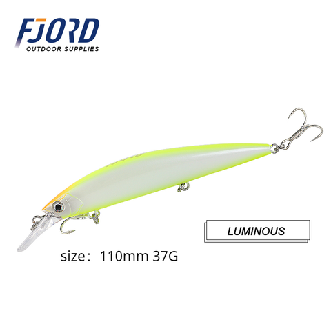 FJORD 37g 29g 17g Heavy Minnow lure Laser Hard Professional Seawater Long casting lure Sinking Fishing Lure ► Photo 1/6