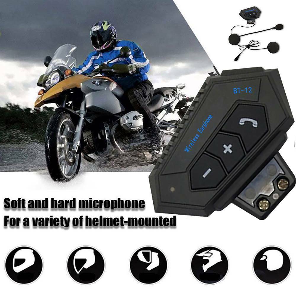 Motorcycle Helmet Headset Speaker Bluetooth Antiinterference Intercom Interphone 