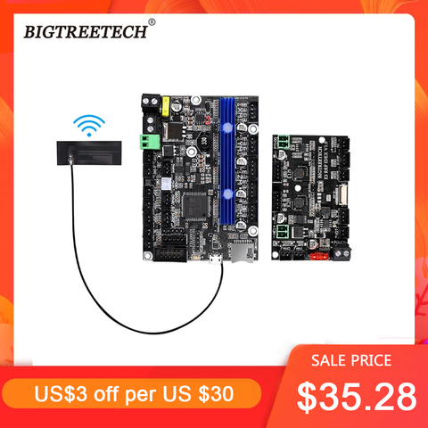 BIGTREETECH E3 RRF V1.1 32 Bit With E3 RRF IDEX V1.0 Expansion Board Support To Independent Extruder Wifi for Ender 3/5 CR10 ► Photo 1/6