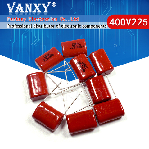 10PCS 400V225J 2.2UF Pitch 20M  225J400V 225 400V 2200PF CBB Polypropylene film capacitor ► Photo 1/6