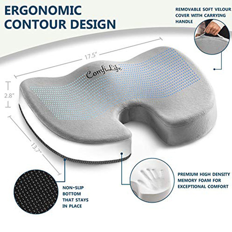 ComfiLife Gel Enhanced Cushion Non-slip Orthopedic Gel and Memory Foam Caudal Spine Cushion Relieve Pain Office Chair Car Seat ► Photo 1/6