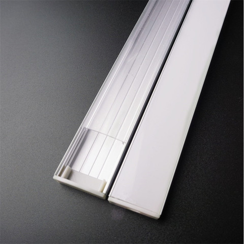 20inch 50cm flat U type 10mm high double row led aluminium profile ,20mm 5V 12V 24V Strip channel , wide bar light housing ► Photo 1/6