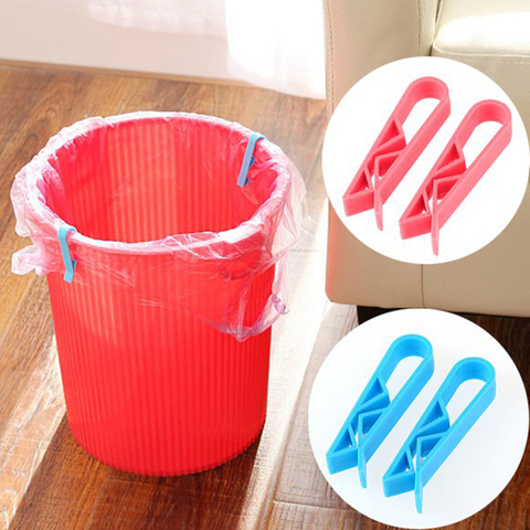 2PCS Household trash can clip garbage bag fixed clip lock clip creative non-slip plastic bag seal clip storage bag separator ► Photo 1/5