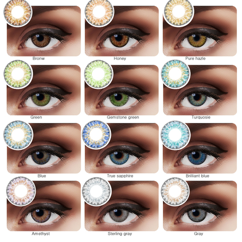 D'ORELLA- 1pair(2pcs)  3 Tone Series Colored Contact Lenses  for Eyes  Cosmetic Colored Contact Lens Eye Color ► Photo 1/6