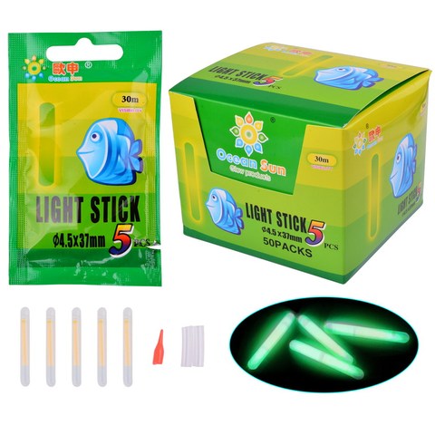 50pcs Night Fishing Fluorescent, Fishing Glow Sticks for Bobbers