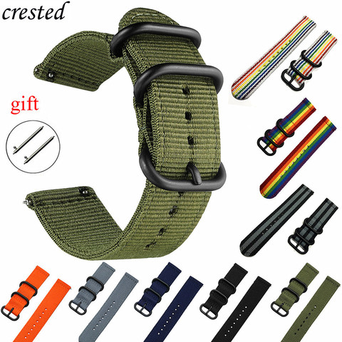 Nato Strap for Samsung Galaxy watch 46mm 42mm/Gear S3 Frontier band/Amazfit Bip strap bracelet 20/22mm watch band Gear S2/sport ► Photo 1/6