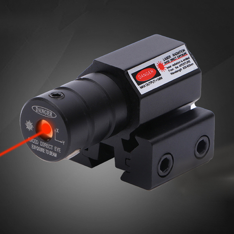 Mini Tactical Red Laser Torch Flashlight Scope with  20mm/11mm Slot Set for Gun Rifle Pistol Shot Hunting Black ► Photo 1/5
