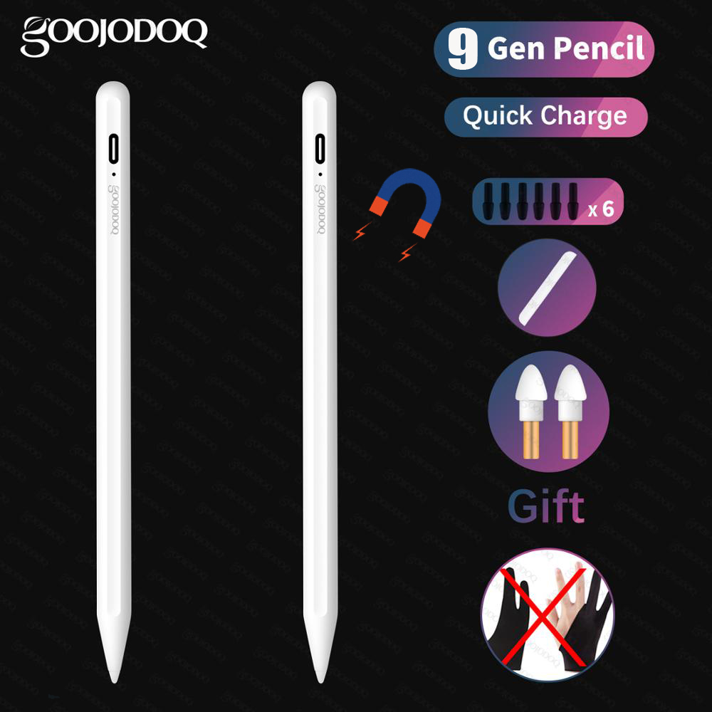for Ipad Pencil Pen Stylus for Ipad 9.7 Pro 11 12.9 Air 3 10.5 10.2 Mini 5 Touch Pen for Pencil 2 1,White