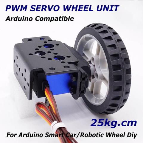 SKYTEAM Arduino Smart Car Wheel 68mm Diameter 25kg 360 Continuous Rotation Servo Speed Controllable Wheel For Robotic DIY Wheel ► Photo 1/1