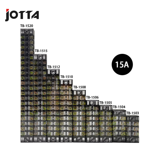 1Pcs Dual Row Barrier Screw Terminal Block Strip Wire Connector 600V 15A 3/4/6/8/10/12/15/20 Positions Optional ► Photo 1/4