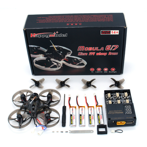 Happymodel Mobula7 V2 Crazybee F4 Pro OSD 25mW 700TVL SE0802 16000KV 2S Brushless 75mm FPV Tinywhoop Drone BNF ► Photo 1/6