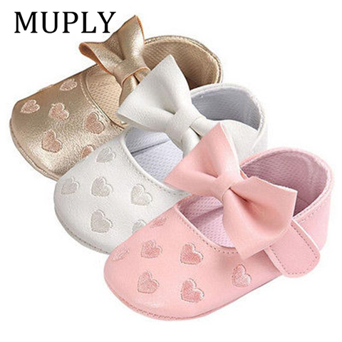 Baby PU Leather Baby Boy Girl Baby Moccasins Moccs Shoes Bow Fringe Soft Soled Non-slip Footwear Crib Shoes ► Photo 1/6
