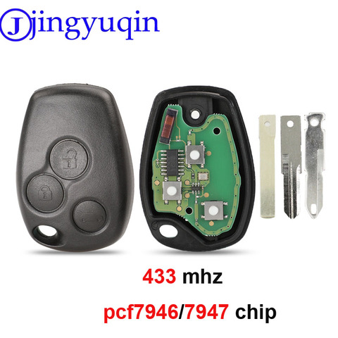 jingyuqin Remote Key PCF7946 Chip 434MHz For Renault Trafic Vivaro Primastar Movano 3 Button Replacement Control Fob Keyless ► Photo 1/2