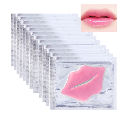 8/10 Pack Crystal Collagen Lip Mask Hydrating Moisturizing Essence Gel Patch Lip Masks Lip Care Enhancer Pads Patches ► Photo 1/6