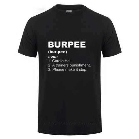Office Burpee Definition T Shirt Funny Birthday Gift For Men Streetwear Loose Cotton T-Shirt Crossfit Workout  Clothing ► Photo 1/6