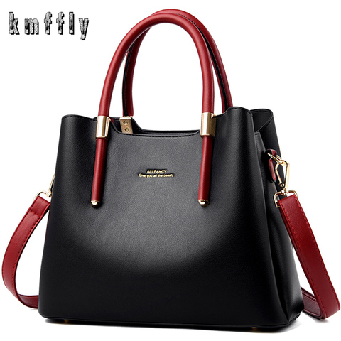 2022 New Designers Fashion Women PU Leather Bag Large Capacity Shoulder Bags Casual Tote Simple Top-handle HandBags Sac a Main ► Photo 1/6