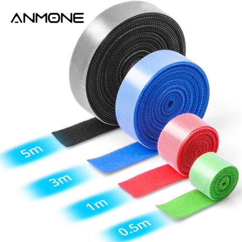ANMONE USB Cable Winder Power Cable Tie Management Phone Wire Organizer 1m 3m 5m AUX HDMI Winding Cables Glued Holder ► Photo 1/6