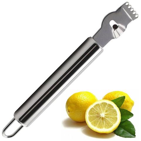 1pc Lemon Zester Grater Stainless Steel Lemon Grater Orange Peeler Citrus  Fruit Grater Peeling Knife Kitchen Gadgets Bar Accessories