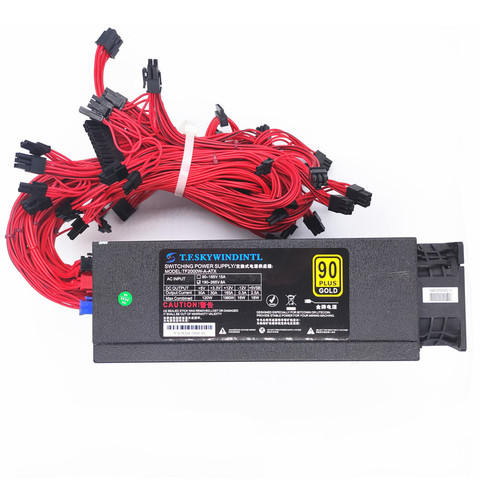 Full Modular 2000W PSU For Mining 110 220V ATX Power supply bitcoin for pc computer power Source RX580 rx570 RX470 Support 9 GPU ► Photo 1/6
