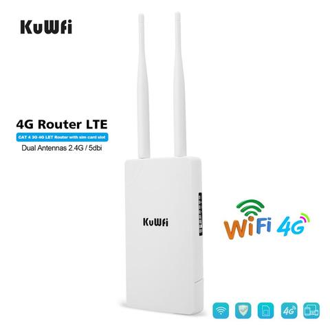 KuWFi Outdoor Wide Coverage Router 150Mbps 4G LTE Routers All Weather Wifi Booster Wifi Outside Booster Extender for IP Camera ► Photo 1/6