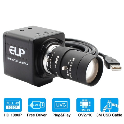 1080P Full HD 30fps 60fps 120fps Mini PC Webcam USB Camera with Manual Zoom Varifocal CS Lens for Skype ,Video Calling Recording ► Photo 1/6