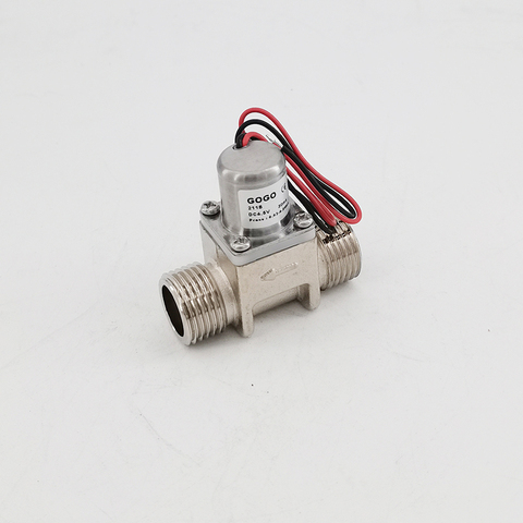 Brass G1/2 inch miniature Induction sanitary ware bistable water control pulse solenoid valve, energy saving valve  ► Photo 1/2