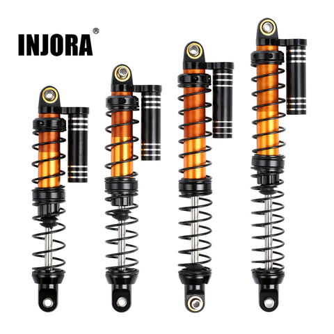 INJORA Dual Springs Metal Shock Absorber Oil Damper 90 100 110 120mm for 1/10 RC Crawler Axial SCX10 90046 Traxxas TRX-4 Redcat ► Photo 1/6