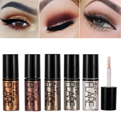 5 Color Metallic Shiny Eyeshadow Glitter Liquid Eyeliner Makeup Eye Liner Pen-Waterproof Makeup Pigment Eyeshadow Palette ► Photo 1/6