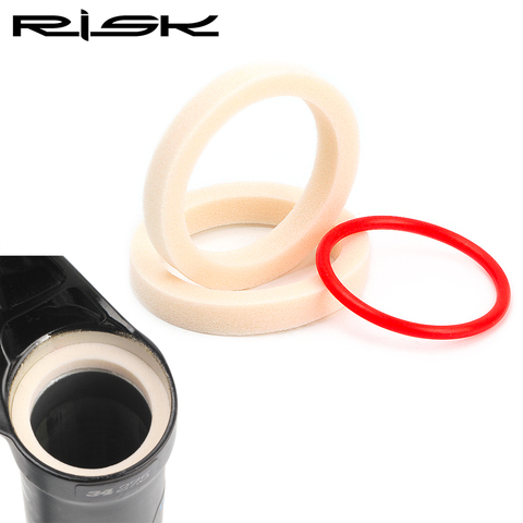 2PCS RISK Bicycle Fork Sponge Ring Oil Sealed Foam For Bike Suspension Fork Sponges Itinerary 0-ring 32/34/35/36mm ► Photo 1/6