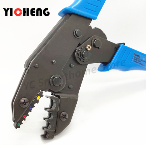 ~Optional jaws  random handle colorly  European Ratchet Crimper Terminal Crimp Pliers Hardware  HS 9